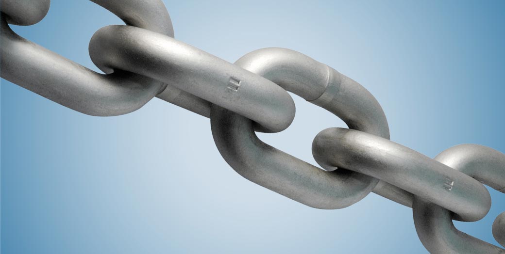 Round link chains